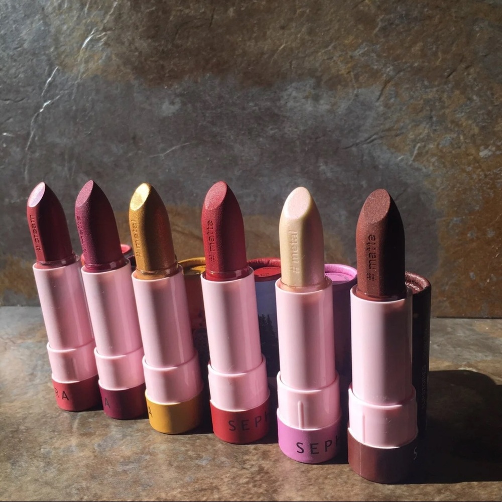 6 Sephora lipsticks + 6 Sephora nails sets
